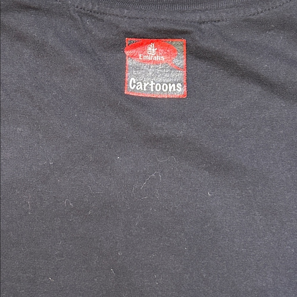 Emirates Black Tee with Comic Graphic Design - Picture 6 of 6